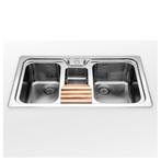 Bieden: Alpex inox 50/98 2V1B-E double sink 900 mm, Ophalen of Verzenden, Nieuw
