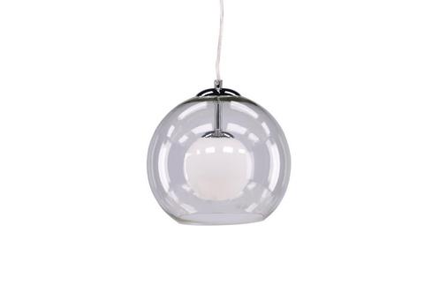 Hanglamp - Billy - 25 cm - Grijs - Glas - Jörn, Huis en Inrichting, Lampen | Hanglampen, Nieuw, Verzenden