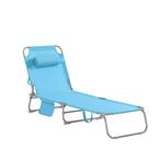 Comfortabele Opvouwbare Tuinligstoel met Kussen en Zijtas, Verzenden, Nieuw