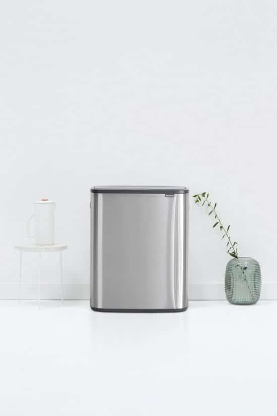 Brabantia Bo Touch Bin Prullenbak - 60 liter - Matt Steel, Huis en Inrichting, Overige Huis en Inrichting, Zo goed als nieuw, Ophalen of Verzenden