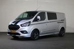 Ford Transit Custom 2.0 TDCI L2 H1 DC Sport Camera Trekhaak, Gebruikt, Euro 6, Overige kleuren, Leder en Stof