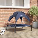 vidaXL Verhoogd Hond Bed met Afneembaar Dak Marineblauw L, Verzenden, Nieuw
