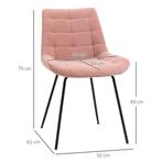 TRUUSK Eetkamerstoel 2-delige Set Keukenstoel Met Rugleuning, Huis en Inrichting, Stoelen, Verzenden, Nieuw
