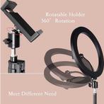 LED Selfie Ringlicht 16/26/33 cm Dimbaar met Statief, Verzenden, Nieuw
