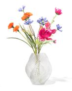 HEMA Vaas 8x21cm twist retro transparant, Verzenden, Nieuw