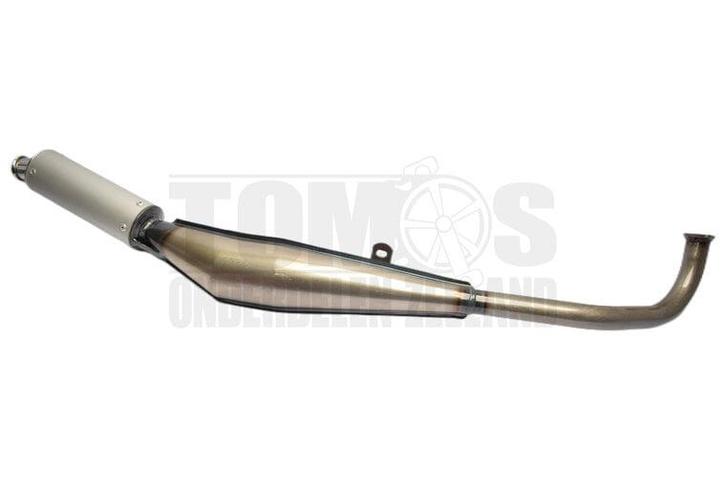 Tomos Uitlaat 28mm Tecno Bullet blank A3 / A35 / A52, Fietsen en Brommers, Brommeronderdelen | Algemeen, Nieuw, Ophalen of Verzenden