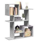 Roomdivider Boekenkast – 5 Vakken in Betonlook Hout, Huis en Inrichting, Verzenden, Nieuw