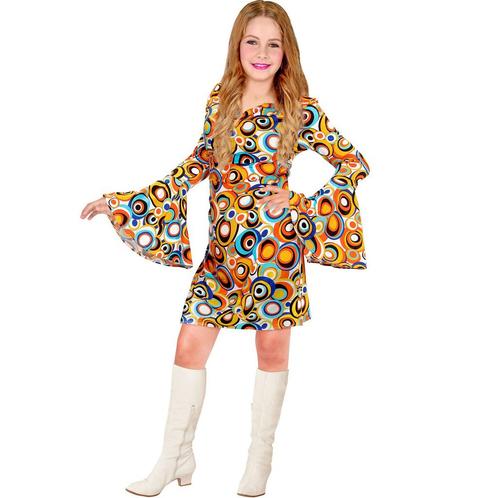 Hippie 60S Jurk Meisje, Kinderen en Baby's, Carnavalskleding en Verkleedspullen, Nieuw, Verzenden