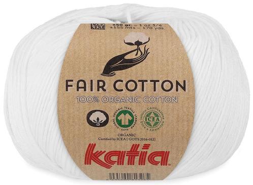 Katia Fair Cotton - 01 wit - Biologisch Katoengaren, Hobby en Vrije tijd, Breien en Haken, Ophalen of Verzenden