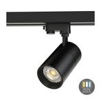 Luxar 3-Fase RAILSPOT 30W ZWART WHITE SWITCH DIMBAAR, Nieuw, Trendy verlichting, Verzenden