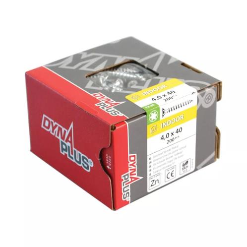 Dynaplus unischroef 4.0x40 verzinkt TX20 (200), Doe-het-zelf en Verbouw, Overige Doe-het-zelf en Verbouw, Nieuw, Verzenden