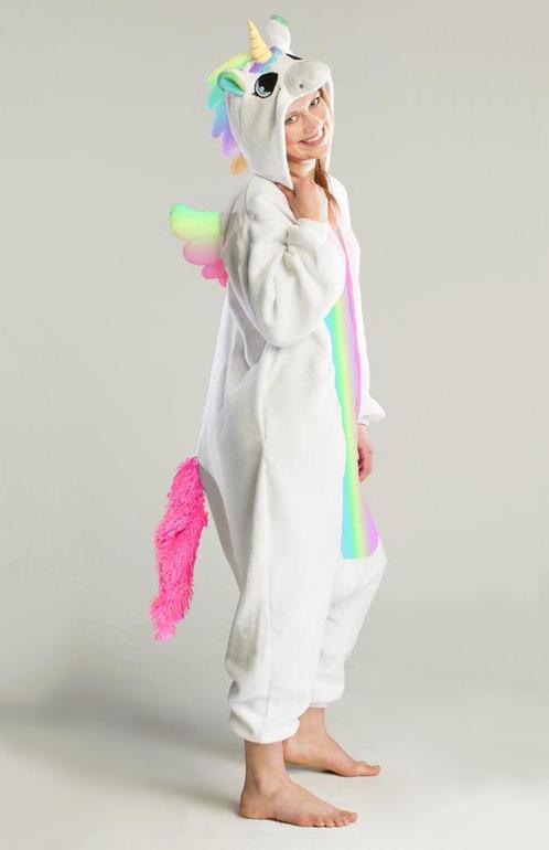 Onesie Regenboog Pegasus Pak 116-122 Eenhoornpak Kostuum Een, Kinderen en Baby's, Carnavalskleding en Verkleedspullen, Nieuw, Ophalen of Verzenden