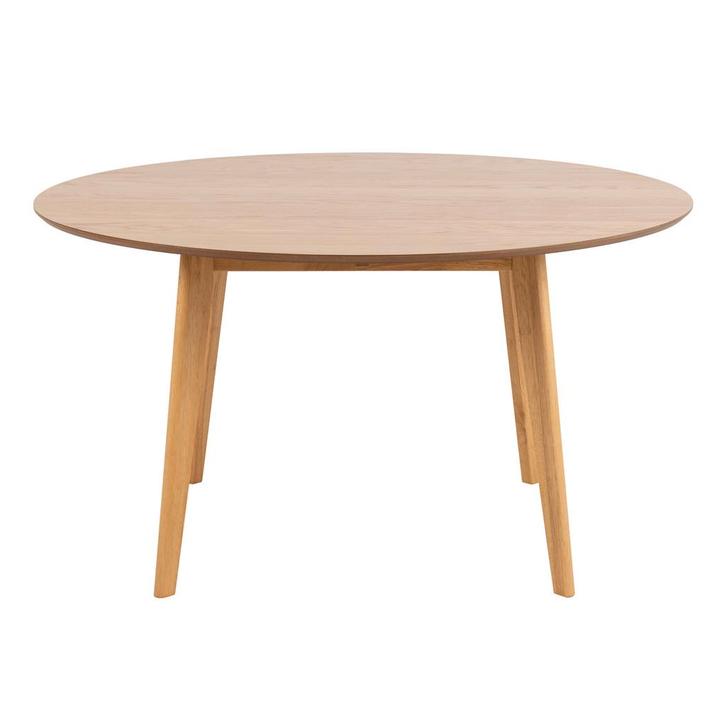 *WOONWINKEL* Eiken Ronde Rubberwood Tafel 140 Cm, Huis en Inrichting, Tafels | Eettafels, Nieuw, Verzenden