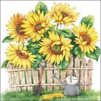 1 Pakje papieren lunch servetten - Garden Of Sunflowers, Nieuw, Ophalen of Verzenden