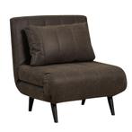 40% Korting: Slaapfauteuil Hanna antraciet eco-leer, Ophalen, Zo goed als nieuw, Industrieel, Modern