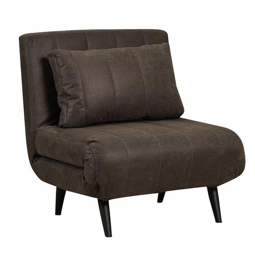 40% Korting: Slaapfauteuil Hanna antraciet eco-leer, Huis en Inrichting, Banken | Bankstellen, Zo goed als nieuw, Ophalen