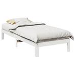 vidaXL Bedframe zonder matras massief grenenhout wit 90x200, 90 cm, Eenpersoons, Verzenden, Wit