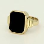 Zegelring - 14 karaat Geel goud Onyx, Sieraden, Tassen en Uiterlijk, Antieke sieraden