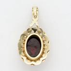 Hanger - 14 karaat Geel goud - Granaat, Sieraden, Tassen en Uiterlijk, Antieke sieraden