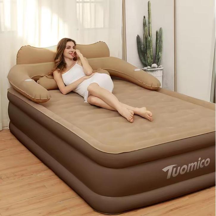 Camping Luchtbed voor 2 Personen met Rugleuning, 48cm Hoog, Huis en Inrichting, Slaapkamer | Bedden, Nieuw, Verzenden