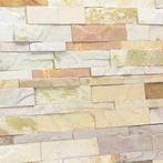 Natuursteen strips wandbekleding leisteen mint multi beige-0, Doe-het-zelf en Verbouw, Tegels, Verzenden, Nieuw