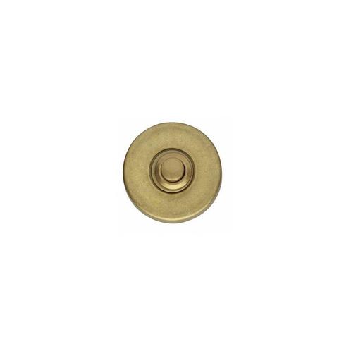 Intersteel Deurbel rond verdekt ø49x7mm - messing getrommeld, Huis en Inrichting, Deurbellen, Nieuw, Verzenden