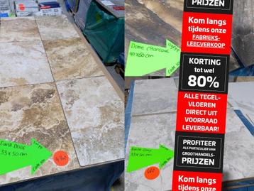 Tegels nu v.a. 4,98 pm2 Restpartijen tegel Op=Op beschikbaar voor biedingen