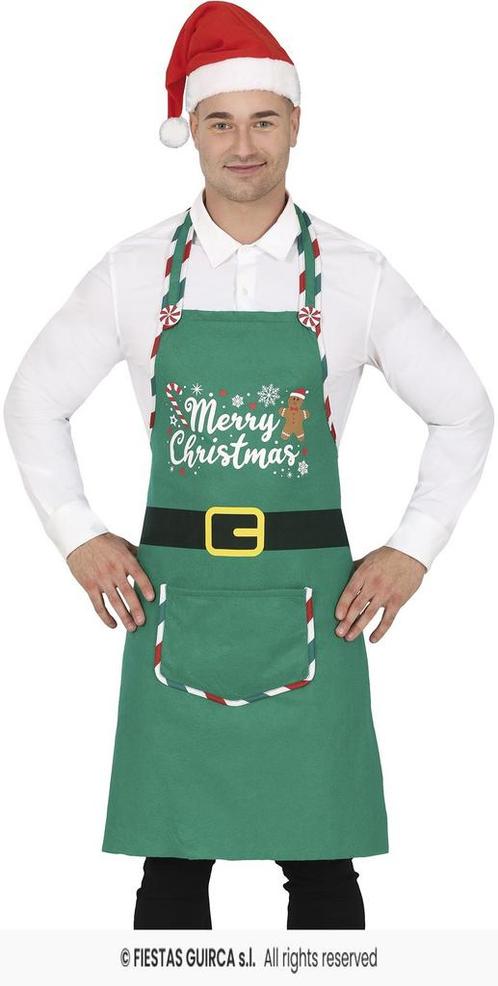 Kerst Schort Elf Merry Christmas Groen, Kleding | Dames, Carnavalskleding en Feestkleding, Nieuw, Ophalen of Verzenden