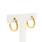 Gouden oorringen met zirconia | Ø 15,0 mm, Sieraden, Tassen en Uiterlijk, Oorbellen, Gebruikt, Overige kleuren, Ophalen of Verzenden