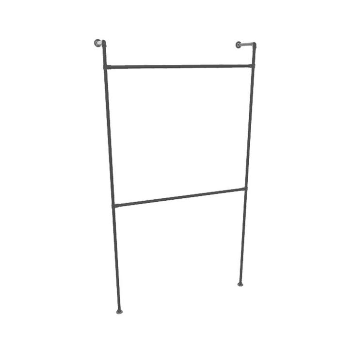Industrieel Kledingrek Rennes | Zwart 33.7 mm | Vloer/Wand |, Kleding | Dames, Kledingrekken, Ophalen of Verzenden