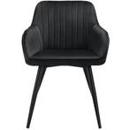 Stoel Marilyn, fluweeloptiek, gestikt - zwart/zwart, Set van, Verzenden, Nieuw