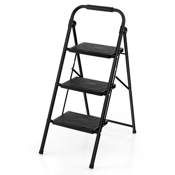 LIVSK Trapladder - 3-Treden Vouwladder met Antislip Treden -, Doe-het-zelf en Verbouw, Ladders en Trappen, Nieuw, Verzenden