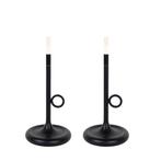 Set van 2 buiten tafellampen zwart met dimmer oplaadbaar -, Huis en Inrichting, Lampen | Tafellampen, Nieuw, Design, Minder dan 50 cm