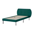 Gestoffeerd bed Porvoo met bedbodem 90x200 cm donkergroen [e, Verzenden, Nieuw
