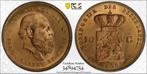 Gouden Willem III 10 gulden 1879 MS66 PCGS gecertificeerd, Postzegels en Munten, Munten | Nederland, Koning Willem III, Verzenden