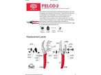 Felco 2 Snoeischaar - Rechtshandig - Max. knipdiameter 25 mm, Tuin en Terras, Snoeischaren, Verzenden, Zo goed als nieuw