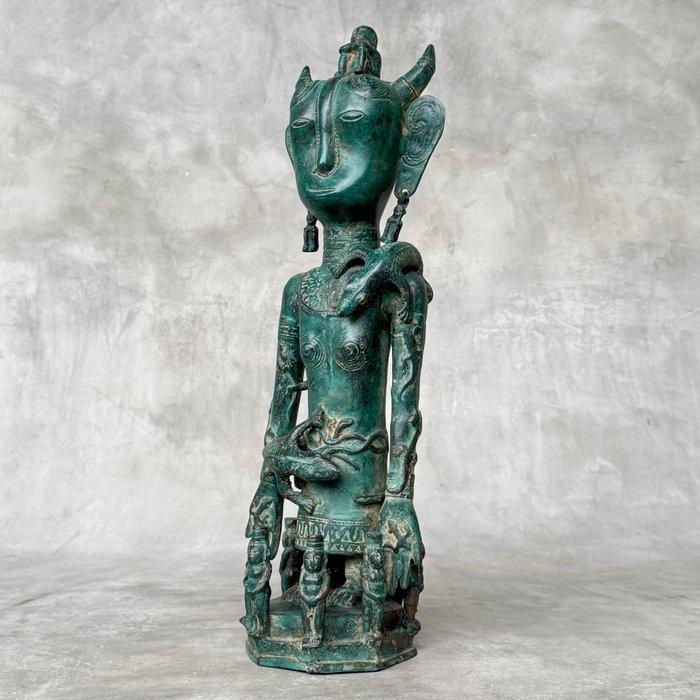 Decoratief ornament - Indonesië - 47 cm Bronzen beeld in, Antiek en Kunst, Kunst | Designobjecten