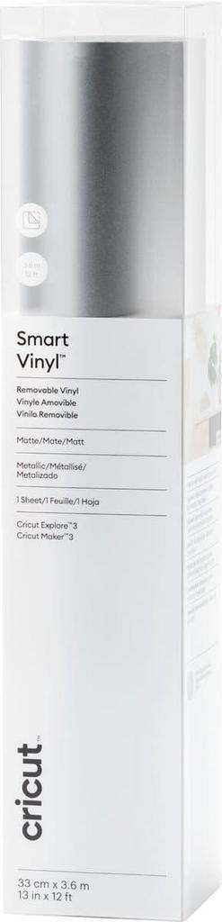 Cricut Smart Vinyl Verwijderbaar 33x366cm – Zilver, Mat (1, Hobby en Vrije tijd, Knutselen, Nieuw, Ophalen of Verzenden