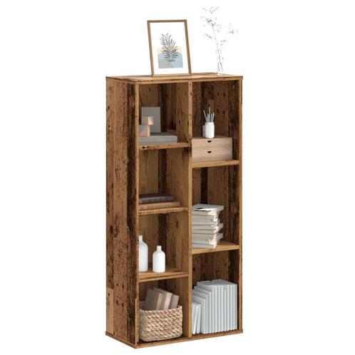 vidaXL Boekenkast 50x25x105 cm bewerkt hout oud houtkleurig, Huis en Inrichting, Kasten | Boekenkasten, Nieuw, Overige houtsoorten