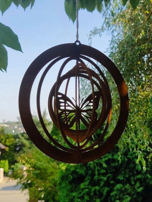 Beeld, Wind Spinner Butterfly - 15 cm - Staal, Antiek en Kunst, Curiosa en Brocante