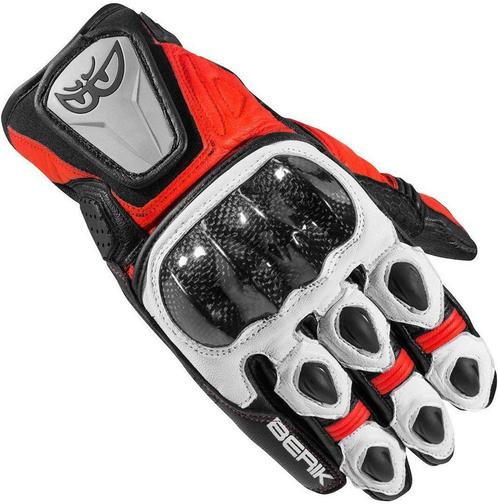 Berik Namib Zwart Wit Rood Handschoenen, Motoren, Kleding | Motorkleding, Heren, Nieuw met kaartje, Handschoenen, Verzenden