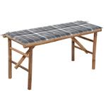 vidaXL Tuinbank inklapbaar met kussen 118 cm bamboe, Tuin en Terras, Tuinbanken, Verzenden, Nieuw, Hout