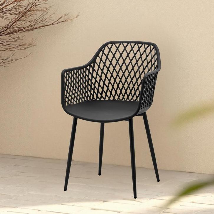 Niall terrasstoel - zwart, Huis en Inrichting, Stoelen, Zwart, Nieuw, Ophalen of Verzenden
