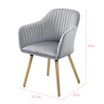 Fauteuil eetkamerstoel Dover 83x57,5x57 cm stof lichtgrijs, Huis en Inrichting, Verzenden, Nieuw