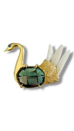 Broche - 18 karaat Geel goud, Prachtige brochespeld in de