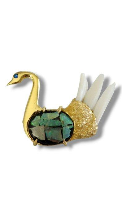 Broche - 18 karaat Geel goud, Prachtige brochespeld in de, Sieraden, Tassen en Uiterlijk, Antieke sieraden