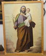 Europese school (XIX) - Hl. Josef mit dem Jesuskind, Antiek en Kunst, Kunst | Schilderijen | Klassiek