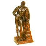 sculptuur, scultura di Ercole in marmo rosso - 60 cm -