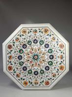 Mughal-stijl tafelblad van marmer, ingelegd met