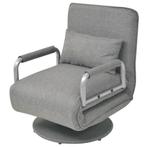 vidaXL Draaistoel en slaapbank stof lichtgrijs, Huis en Inrichting, Fauteuils, Verzenden, Nieuw